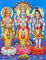 Brahma, Vishnu and Shiva Trinity