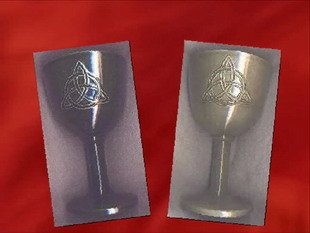 Wiccan chalices with triquetra