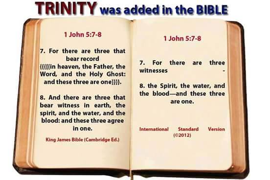 1 John 5:7-8 was added to the Bible.