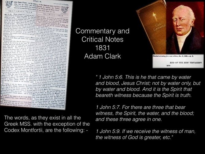 Adam Clarke on 1 John 5:7