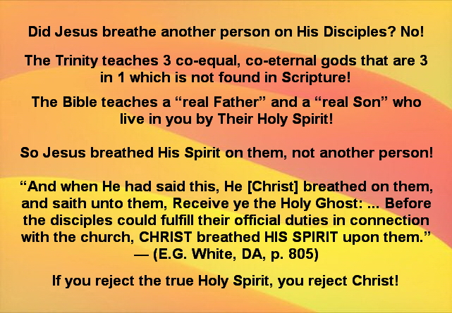 Did Jesus breathe another person on His disciples?