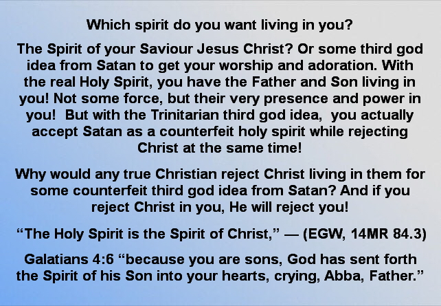 Which Spirit do you want living in you?