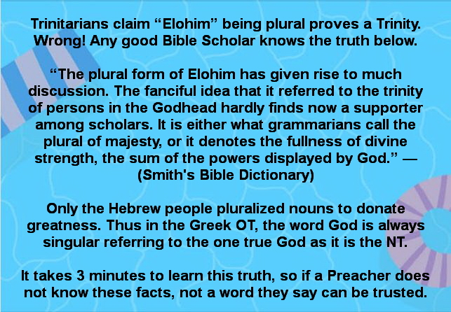 Does Elohim prove a Trinity