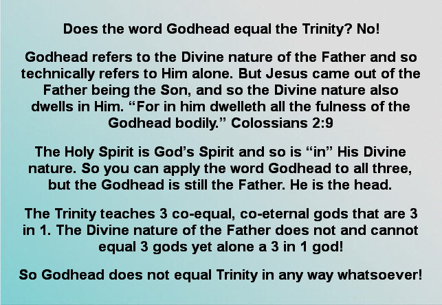 Does Godhead equal the Trinity?
