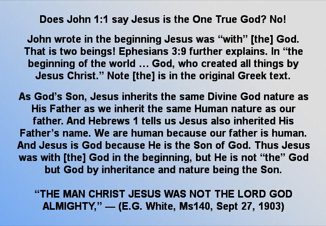 No Trinity in John 1:1