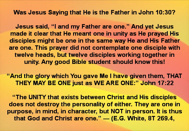 No Trinity in John 10:30