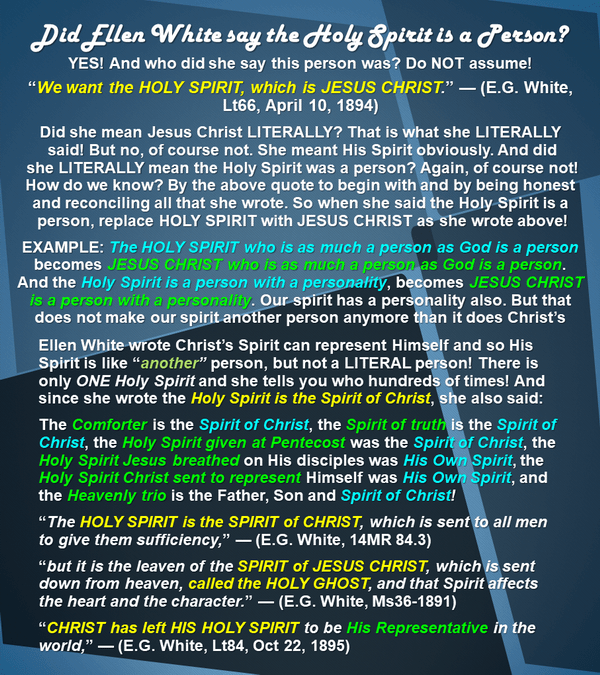Did Ellen White say the Holy Spirit is a Person 2