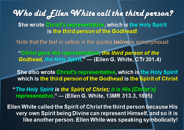 Who did Ellen White call the third person 1-2